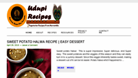 What Udupi-recipes.com website looked like in 2018 (6 years ago)