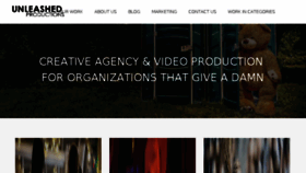 What Unleashedproductions.com website looked like in 2018 (6 years ago)