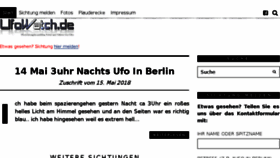 What Ufowatch.de website looked like in 2018 (5 years ago)