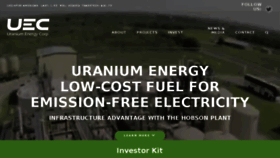 What Uraniumenergy.com website looked like in 2018 (5 years ago)