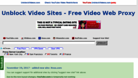What Unblockvideo.com website looked like in 2018 (5 years ago)