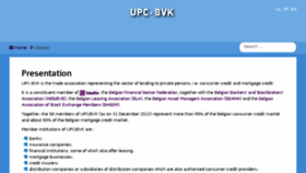 What Upc-bvk.be website looked like in 2018 (5 years ago)