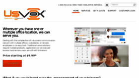 What Usvox.com website looked like in 2018 (7 years ago)