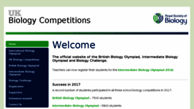 What Ukbiologycompetitions.org website looked like in 2018 (5 years ago)