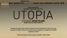 What Utopiajohnpilger.co.uk website looked like in 2018 (7 years ago)