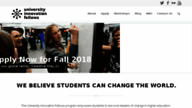 What Universityinnovationfellows.org website looked like in 2018 (5 years ago)