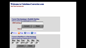 What Unixtime-converter.com website looked like in 2018 (5 years ago)