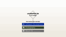 What Unclassified.de website looked like in 2018 (5 years ago)