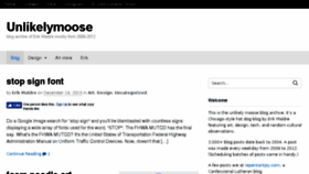 What Unlikelymoose.com website looked like in 2018 (5 years ago)