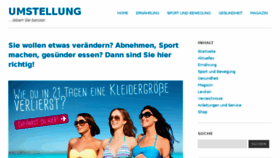 What Umstellung.info website looked like in 2018 (5 years ago)