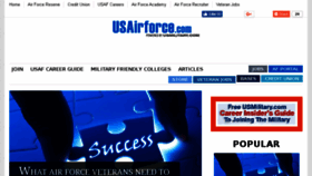 What Usairforce.com website looked like in 2018 (5 years ago)