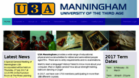 What U3amanningham.org.au website looked like in 2018 (5 years ago)