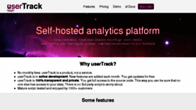 What Usertrack.net website looked like in 2018 (7 years ago)