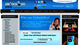 What Unlock2go.com website looked like in 2018 (5 years ago)