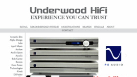What Underwoodhifi.com website looked like in 2018 (5 years ago)