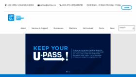 What Umsu.ca website looked like in 2018 (5 years ago)