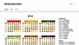What Ukekalender.no website looked like in 2018 (5 years ago)