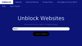 What Unbloc.link website looked like in 2018 (5 years ago)