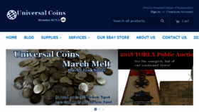 What Universalcoins.ca website looked like in 2018 (5 years ago)