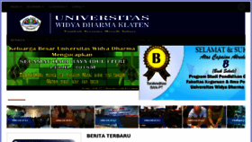 What Unwidha.ac.id website looked like in 2018 (5 years ago)