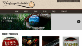 What Unforgettaballs.com website looked like in 2018 (5 years ago)