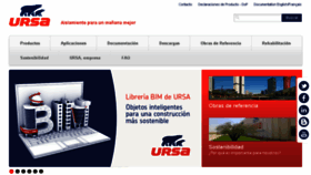 What Ursa.es website looked like in 2018 (5 years ago)