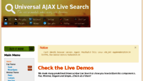 What Universalajaxlivesearch.demo.offlajn.com website looked like in 2018 (5 years ago)