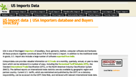 What Usimportsdata.com website looked like in 2018 (5 years ago)