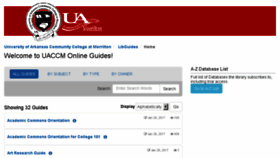 What Uaccm.libguides.com website looked like in 2018 (5 years ago)