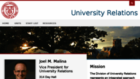What Universityrelations.cornell.edu website looked like in 2018 (5 years ago)
