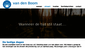 What Uitvaartvandenboom.nl website looked like in 2018 (5 years ago)