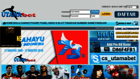 What Utamabet.com website looked like in 2018 (5 years ago)