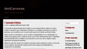What Unicaronas.com.br website looked like in 2018 (5 years ago)