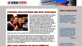 What Usafundingapplications.org website looked like in 2018 (5 years ago)