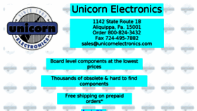 What Unicornelectronics.com website looked like in 2018 (5 years ago)