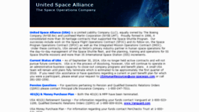 What Unitedspacealliance.com website looked like in 2018 (5 years ago)