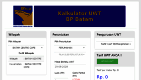 What Uwt.bpbatam.go.id website looked like in 2018 (5 years ago)