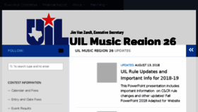 What Uilmusicregion26.com website looked like in 2018 (5 years ago)