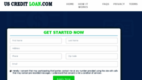 What Uscreditloan.com website looked like in 2018 (5 years ago)