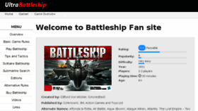 What Ultrabattleship.com website looked like in 2018 (5 years ago)