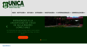 What Unica.cu website looked like in 2018 (5 years ago)