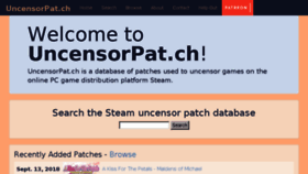 What Uncensorpat.ch website looked like in 2018 (5 years ago)