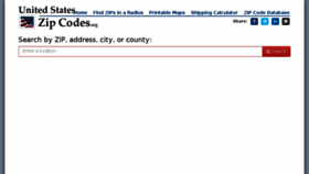 What Unitedstateszipcodes.org website looked like in 2018 (5 years ago)