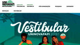 What Uninovafapi.edu.br website looked like in 2018 (5 years ago)
