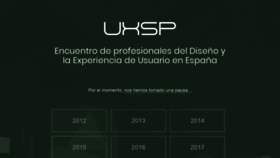 What Uxspain.com website looked like in 2018 (5 years ago)