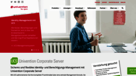 What Univention.de website looked like in 2018 (5 years ago)