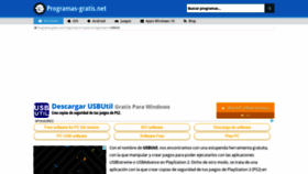 What Usbutil.programas-gratis.net website looked like in 2018 (5 years ago)
