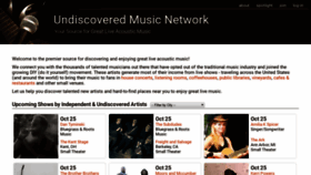What Undiscoveredmusic.net website looked like in 2018 (5 years ago)