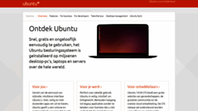 What Ubuntu.nl website looked like in 2018 (5 years ago)