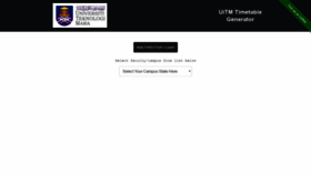 What Uitmtimetable.com website looked like in 2018 (5 years ago)